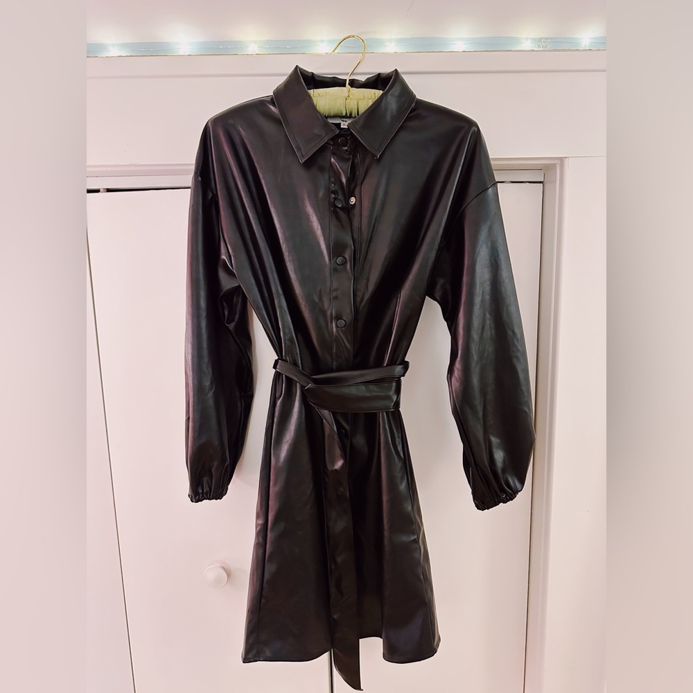 Madison Black Leather Dress